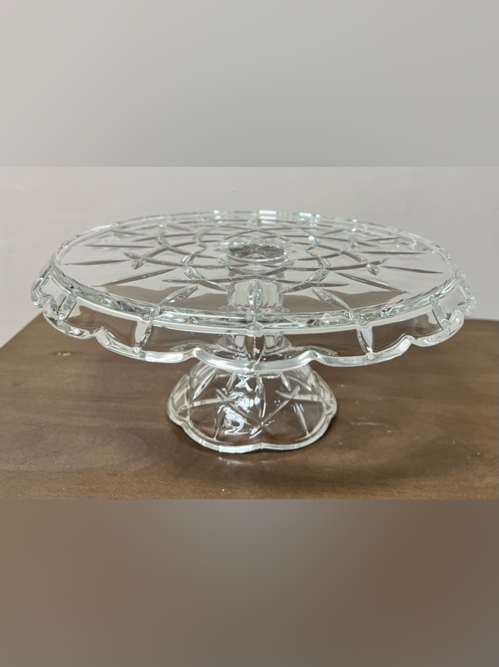 NEW Gorham Crystal Germany "Lady Anne" 11" Footed Pedestal Cake Plate Stand